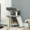 Krabpaal Kattenboom, Incl. Speelgoed En Kattenbed, 60 Cm X 30 Cm X 76 Cm, Lichtgrijs