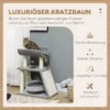 Krabpaal Kattenboom, Incl. Speelgoed En Kattenbed, 60 Cm X 30 Cm X 76 Cm, Lichtgrijs