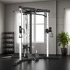 Kraftstation Fitnessstation Met Latzug, Klimmzugstange Curl /Ruderstange Handvatten, 15 Keer Verstelbaar