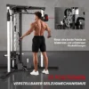 Kraftstation Fitnessstation Met Latzug, Klimmzugstange Curl /Ruderstange Handvatten, 15 Keer Verstelbaar