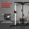 Kraftstation Fitnessstation Met Latzug, Klimmzugstange Curl /Ruderstange Handvatten, 15 Keer Verstelbaar