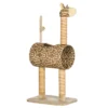 Kratzbaum 101 Cm Katzenturm Im Giraffendesign, Mit Höhle, Spielball, Jutestämme Für Mittelgroße Katzen Bis 5 Kg