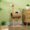 Kratzbaum 101 Cm Katzenturm Im Giraffendesign, Mit Höhle, Spielball, Jutestämme Für Mittelgroße Katzen Bis 5 Kg