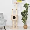 Kratzbaum 148 Cm Hoch Katzenbaum Mit Höhle, 4 Spielzeuge, Sisalstämme, Große Plattform, Mehrstöckig Für Katzen Bis 5 Kg