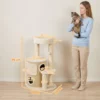 Kratzbaum Mit 2 stöckiger Kratztonne Katzenbaum Mit Sisal Kratzpfosten, Plattform Sisalbrett Spielball, Für Katzen 5kg