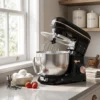 Küchenmaschine Knetmaschine Mit 4,5L Edelstahlschüssel 1300W Teigmaschine Mit 6+P Geschwindigkeit Beige