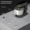 Küchenmaschine Knetmaschine Mit 4,5L Edelstahlschüssel 1300W Teigmaschine Mit 6+P Geschwindigkeit Beige