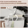 Küchenmaschine Knetmaschine Mit 4,5L Edelstahlschüssel 1300W Teigmaschine Mit 6+P Geschwindigkeit Beige