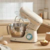 Küchenmaschine Knetmaschine Mit 4,5L Edelstahlschüssel 1300W Teigmaschine Mit 6+P Geschwindigkeit Beige
