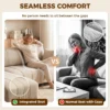 L vormige Hoekbank Met Flexibele Chaise Longue, 3 zits Bank Met 2 Kussens, Metalen Frame, Voor Woonkamer, Beige