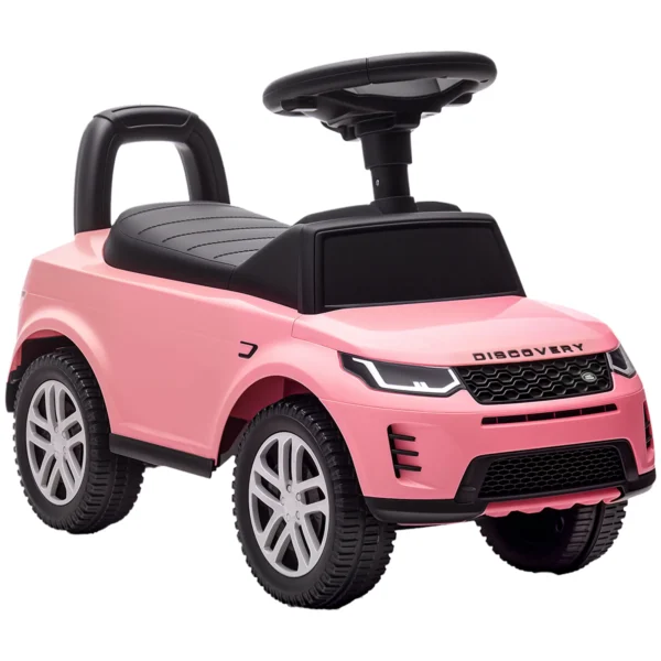 LAND ROVER DISCOVERY Rutschauto, Rutschfahrzeug Mit Hupe, Motorgeräuschen Stauraum Unter Dem Sitz 18 36 Monaten Rosa