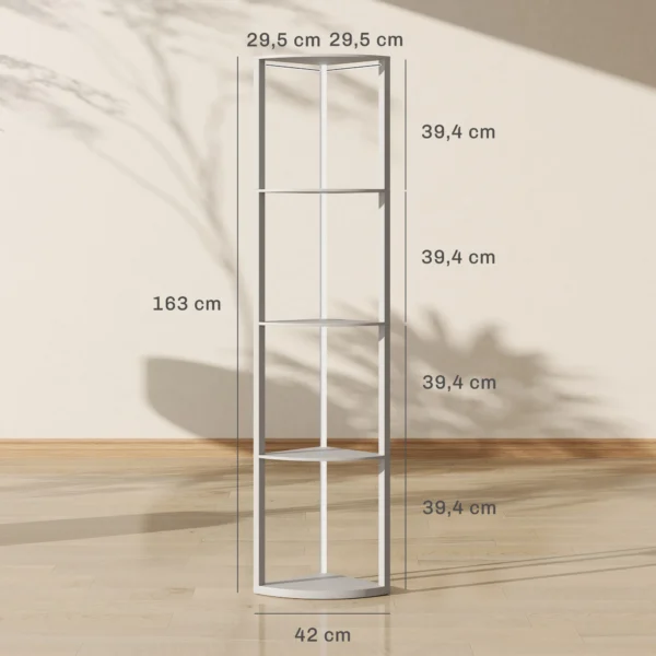 LED Staande Lamp 5 traps Dimbaar Staande Lamp Met Plank, RGB Kleurverandering, Afstandsbediening