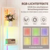 LED Staande Lamp 5 traps Dimbaar Staande Lamp Met Plank, RGB Kleurverandering, Afstandsbediening