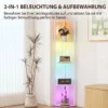 LED Staande Lamp 5 traps Dimbaar Staande Lamp Met Plank, RGB Kleurverandering, Afstandsbediening