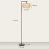 LED Stehlampe Mit Doppelschirm, Dimmbare Stehleuchte Mit 3 Farbtemperaturen Für Wohnzimmer, Schlafzimmer, Büro, Schwarz