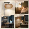 LED Stehlampe Mit Doppelschirm, Dimmbare Stehleuchte Mit 3 Farbtemperaturen Für Wohnzimmer, Schlafzimmer, Büro, Schwarz