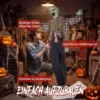 Levensgrote Geanimeerde Halloween Zombie, 170 Cm, Met Geluids En Aanraakactivatie, Griezelige Decoratie