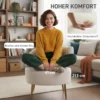 Loungestoel Met Chenille look, Schuine Rugleuning, Gouden Stalen Poten Voor Woonkamer, Roomwit