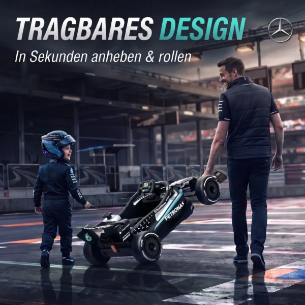 Mercedes AMG PETRONAS F1 12 V Elektro Go Kart Für Kinder Gokart Mit Lithium Akku 2 Motoren Sanftanlauf