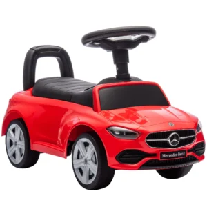 Mercedes Benz C Class Rutschauto Mit Hupe, Motorgeräuschen, Stauraum, Für Kinder 18 36 Monate, Rot