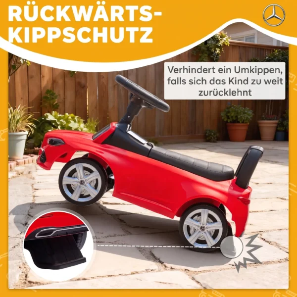 Mercedes Benz C Class Rutschauto Mit Hupe, Motorgeräuschen, Stauraum, Für Kinder 18 36 Monate, Rot