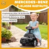 Mercedes Benz C Class Rutschauto Mit Hupe, Motorgeräuschen, Stauraum, Für Kinder 18 36 Monate, Schwarz