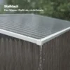 Metall Gerätehaus 2,68 M², Abschließbar Geräteschuppen Mit 3 Türen Lüftung Pultdach Handschuhen