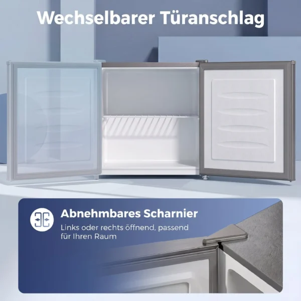 Mini Gefrierschrank 35 L Gefrierbox Elektrisch Freistehend 161 W Mini Gefriertruhe 47 X 44,2 X 48,8 Cm Grau