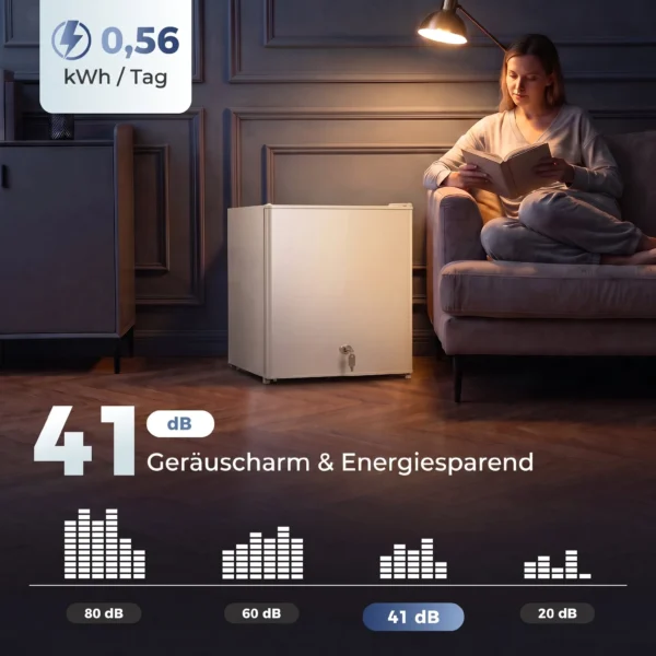 Mini Gefrierschrank 35 L Gefrierbox Elektrisch Freistehend 161 W Mini Gefriertruhe 47 X 44,2 X 48,8 Cm Weiß