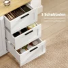 Modern Dressoir Met Soft close Deuren, Koffiebar Kast Met 3 Lades En Verstelbare Plank, Wit