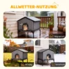 Opvouwbaar Kattenhuis Met Kussen, Verhoogde Waterafstotende Kattenhol 62 X 58,5 X 60 Cm, Grijs