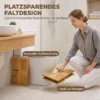 Opvouwbare Bamboe Toiletstoel, Badkamerstoel, Antislip Toiletstoel Voor Volwassenen Thuis, Eiken