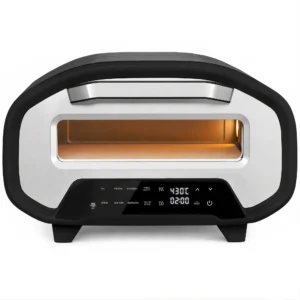 Pizzaoven Voor Binnen, 12 Inch Elektrische Pizzaoven Met 8 Programma's, 430 °C, Timer, Keramische Steen, 2200 W