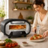 Pizzaoven Voor Binnen, 12 Inch Elektrische Pizzaoven Met 8 Programma's, 430 °C, Timer, Keramische Steen, 2200 W