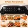 Pizzaoven Voor Binnen, 12 Inch Elektrische Pizzaoven Met 8 Programma's, 430 °C, Timer, Keramische Steen, 2200 W