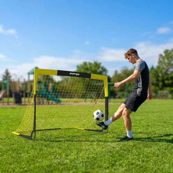 Pop Up Fußballtor Für Garten Jugendliche & Erwachsene Tragbares Outdoor Tor Mit Reißfestem Tornetz Fiberglasstangen