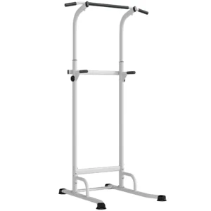 Power Tower Höhenverstellbar 176,5 227 Cm Dip Station Multifunktional Mit Stahlrahmen 120 Kg Belastbarkeit