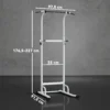 Power Tower Höhenverstellbar 176,5 227 Cm Dip Station Multifunktional Mit Stahlrahmen 120 Kg Belastbarkeit