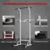 Power Tower Höhenverstellbar 176,5 227 Cm Dip Station Multifunktional Mit Stahlrahmen 120 Kg Belastbarkeit