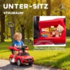 Rutschauto Mit Schiebstange 2 in 1 Rutschfahrzeug Mit Abnehmbarem Griff, Sicherheitsgeländer, Stauraum, Hupe & Lenkrad