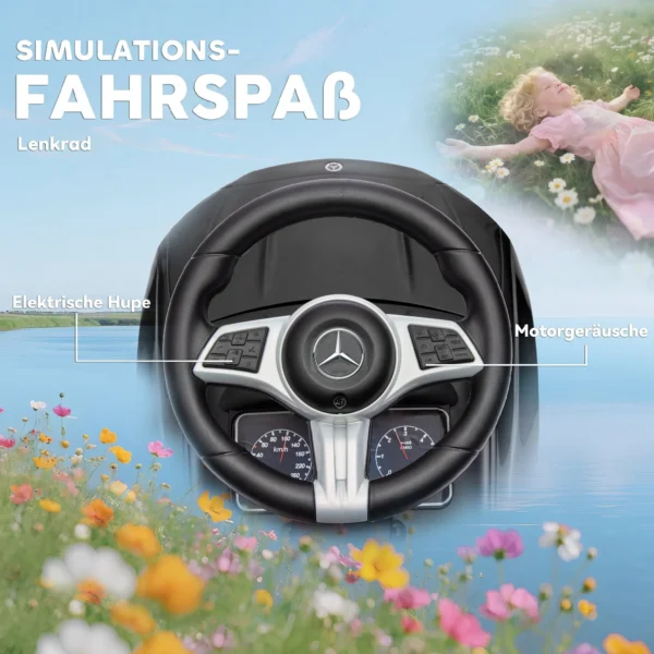 Rutschauto Mit Schiebstange 2 in 1 Rutschfahrzeug Mit Abnehmbarem Griff, Sicherheitsgeländer, Stauraum, Hupe & Lenkrad
