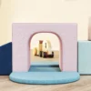 Schaumstoff Bausteine Für Kinder Klettern 8 Teilige Indoor Softbausteine Mit Waschbare Hülle XXL Rutschfest Bunt
