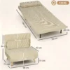 Schlafsessel 3 in 1, Ausklappbarer Sessel Aus Cord Mit Schlaffunktion Verstellbare Rückenlehne, Kissen, Beige