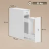 Schmaler Badezimmerschrank, Badschrank Stehend Mit 2 Schubladen, Weiß