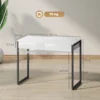 Schreibtisch 100 X 50 Cm Computertisch Bürotisch Mit 2 Schubladen, Für Kleine Räume, Weiß