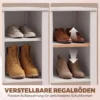 Schuhbank Mit Verstellbarem Einlegeboden Und Klappfach, Schuhaufbewahrungsbank, Weiß