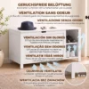 Schuhbank Mit Verstellbarem Einlegeboden Und Klappfach, Schuhaufbewahrungsbank, Weiß