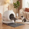 Selbstreinigende Katzentoilette, XL 72L Katzenklo Selbstreinigend Mit HD Kamera, App Steuerung Müllbeutel, Für 1 12 Kg