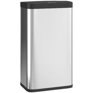 Sensor afvalbak, 45L Keukenafvalbak Met Soft close deksel, Bewegingssensor Voor Keuken, Slaapkamer, Kantoor, Zilver