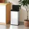 Sensor afvalbak, 45L Keukenafvalbak Met Soft close deksel, Bewegingssensor Voor Keuken, Slaapkamer, Kantoor, Zilver